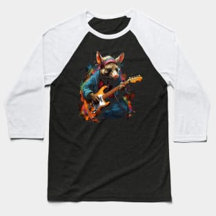 Aardvark Playing Guitar Baseball T-Shirt